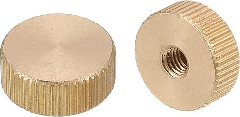 uxcell Knurled Thumb Nuts, 4pcs M3 x D10.5mm x H6mm Brass Knurled Nut Flat Head Blind Hole Lock Adjusting Nuts for 3D Printer Parts in Saudi Arabia