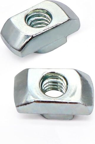 45 سلسلة 5/16 بوصة - 18 قطرة فولاذية قياسية ملولبة في صامولة على شكل حرف T، صواميل الأجهزة الملحقة على شكل حرف T لسكة تشكيل بثق الألومنيوم 4545، 20 عبوة in Kuwait