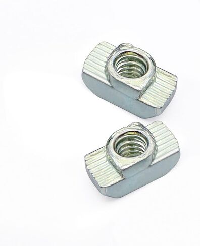 45 سلسلة 5/16 بوصة - 18 قطرة فولاذية قياسية ملولبة في صامولة على شكل حرف T، صواميل الأجهزة الملحقة على شكل حرف T لسكة تشكيل بثق الألومنيوم 4545، 20 عبوة in Kuwait