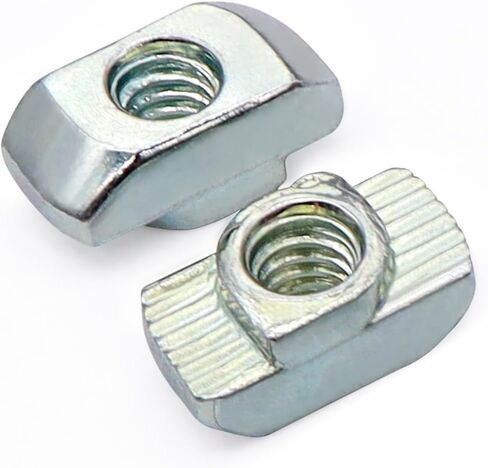 45 سلسلة 5/16 بوصة - 18 قطرة فولاذية قياسية ملولبة في صامولة على شكل حرف T، صواميل الأجهزة الملحقة على شكل حرف T لسكة تشكيل بثق الألومنيوم 4545، 20 عبوة in Kuwait