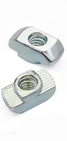 45 سلسلة 5/16 بوصة - 18 قطرة فولاذية قياسية ملولبة في صامولة على شكل حرف T، صواميل الأجهزة الملحقة على شكل حرف T لسكة تشكيل بثق الألومنيوم 4545، 20 عبوة in Kuwait