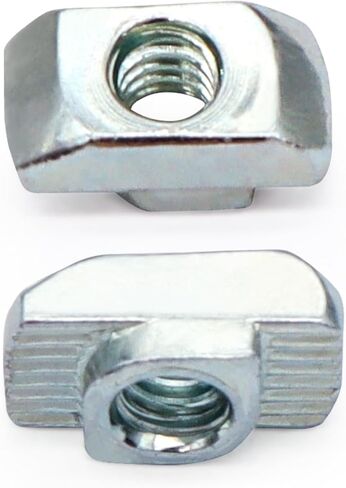 45 سلسلة 5/16 بوصة - 18 قطرة فولاذية قياسية ملولبة في صامولة على شكل حرف T، صواميل الأجهزة الملحقة على شكل حرف T لسكة تشكيل بثق الألومنيوم 4545، 20 عبوة in Kuwait