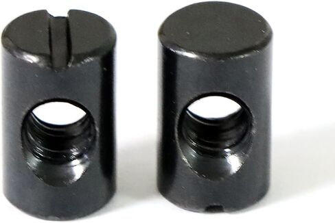 Xadnitu 1/4"-20 صواميل أسطوانية سوداء 10 مم × 16 مم، فولاذ كربوني مع مطرقة وتد متقاطعة من أكسيد أسود، صواميل مشقوقة، استبدال الأجهزة لأثاث أسرة الأطفال الصغار، أسرة الأطفال، سرير فوتون بطابقين (25) in Kuwait