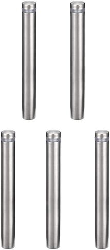 Uxcell 1/2 ضياء x 3-1/8 بوصة (12x80 مم) مسامير متأرجحة مثبتة على الحائط حاملات علامات زجاج الأكريليك 5 قطع in Kuwait