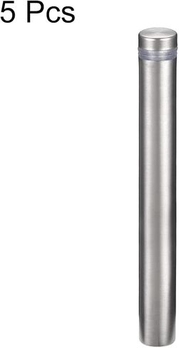Uxcell 1/2 ضياء x 3-1/8 بوصة (12x80 مم) مسامير متأرجحة مثبتة على الحائط حاملات علامات زجاج الأكريليك 5 قطع in Kuwait
