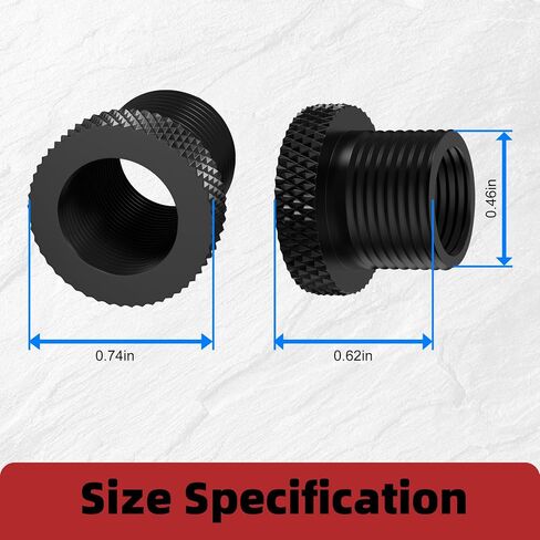 2 Pack Thread Protector 1/2x28 Thread to 5/8x24 with Rubber Washer Convert (2 Pack) in Saudi Arabia