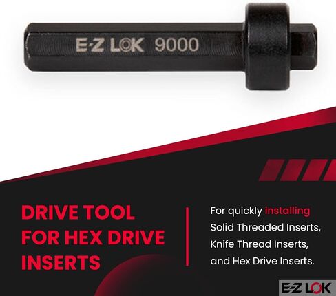 E-Z LOK-9000 أداة إدخال الخيط لأداة التثبيت الملولبة للمحرك السداسي، 1/4-20 خيط داخلي in Saudi Arabia