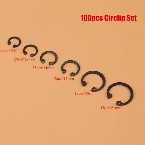 مجموعة متنوعة من حلقات الإحكام المكونة من 100 قطعة بحلقة إحكام 11 مم - 21 مم 6 مقاسات مع صندوق in Kuwait