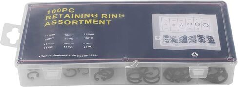 مجموعة متنوعة من حلقات الإحكام المكونة من 100 قطعة بحلقة إحكام 11 مم - 21 مم 6 مقاسات مع صندوق in Kuwait