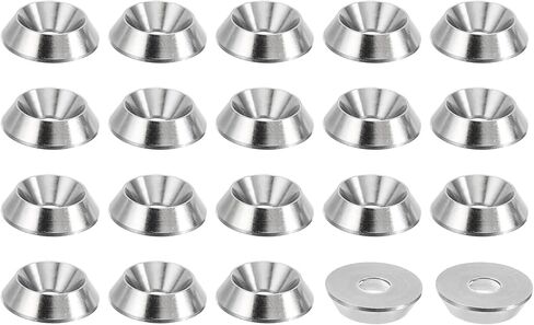 غسالة باتيكل M4 بلمسة نهائية غاطسة، 20 قطعة بقطر 13 مم. حشية رأس لولبية لغسالة الأكواب من الفولاذ المقاوم للصدأ 304 بطول 3.2 مم، للبناء الصناعي in Kuwait