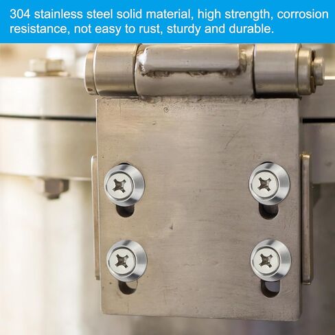 غسالة باتيكل M4 بلمسة نهائية غاطسة، 20 قطعة بقطر 13 مم. حشية رأس لولبية لغسالة الأكواب من الفولاذ المقاوم للصدأ 304 بطول 3.2 مم، للبناء الصناعي in Kuwait