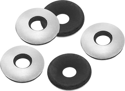 PATIKIL 1/4"x1 1/6" Aluminum EPDM Bonded Sealing Neoprene Rubber Sealing Washers, 50 Pieces Neoprene Rubber Backed Screw Gasket for Machinery Ships Roof (#14x1/4") in Kuwait