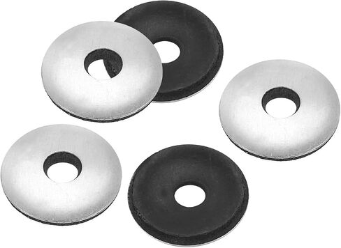 PATIKIL 1/4"x1 1/6" Aluminum EPDM Bonded Sealing Neoprene Rubber Sealing Washers, 50 Pieces Neoprene Rubber Backed Screw Gasket for Machinery Ships Roof (#14x1/4") in Kuwait