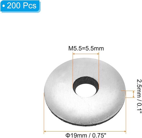 PATIKIL 1/4"x1 1/6" Aluminum EPDM Bonded Sealing Neoprene Rubber Sealing Washers, 50 Pieces Neoprene Rubber Backed Screw Gasket for Machinery Ships Roof (#14x1/4") in Kuwait