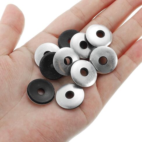 PATIKIL 1/4"x1 1/6" Aluminum EPDM Bonded Sealing Neoprene Rubber Sealing Washers, 50 Pieces Neoprene Rubber Backed Screw Gasket for Machinery Ships Roof (#14x1/4") in Kuwait