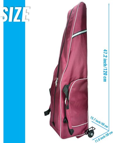 Fencing Bag with Wheels - Draw-bar Rolling Fencing Bag - Fencing Bag with Integrated Plate and Wheels (Navy Blue) in Kuwait