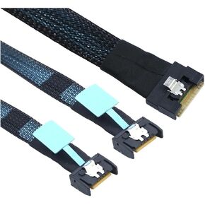 PCI-E Slimline S/AS 4.0 SFF-8654 8I 74Pin إلى 2x MCIO 4X 4I 8654 38PIN CONCTION CONCTION (0.5M) in Kuwait