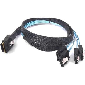 S/A/S SATA Cable M1ni S/AS SFF-8087 to 4 SATA Cable M1ni S/A/S 4i SFF8087 36P to 4 SATA 7 Pin Cable 12Gbps for Server Hard Drive Data in Kuwait