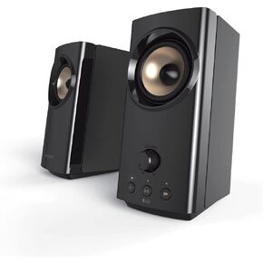 Creative T60 2.0 مكبرات صوت مكتب سطح المكتب HI-FI الإبداعي مع مربع حوار وحيط بواسطة Sound Blaster ، صوت USB-C ، موانئ ميكروفون وسماعات الرأس ، Bluetooth 5.0 ، ما يصل إلى 60 واط طاقة ذروة ، لأجهزة الكمبيوتر وأجهزة الكمبيوتر المحمولة (متجددة) in Kuwait