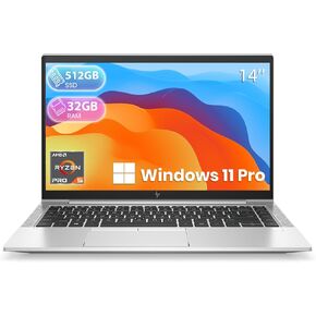 HP EliteBook 845 G8 Business Laptop, 14-inch FHD(1920x1080) Display, AMD Ryzen 5 Pro 5650U, 32GB RAM, 512GB SSD, HDMI, No Camera, Windows 11 Pro (Renewed) in Kuwait