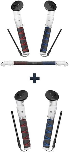 AMVR 3-in-1 المقبض المرفقات ومرفقات تمديد وحدة التحكم المتوافقة مع Meta/Oculus Quest 3 Controller Accessories ، لعصي الأسلحة الطويلة للعبة VR ، فاز على مقبض Saber (وليس لشحن Dock) in Kuwait