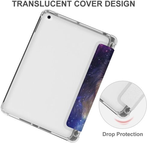 اثنان من ذئاب نجوم ملونة مع حامل القلم نحيف خفيفة الوزن TRIFOLD موقف متوافق مع iPad mini 4/5/6 mini4/5 （7.9in） in Kuwait