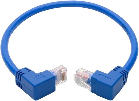 TRIPP LITE يمين الزاوية CAT6 UTP CABLE (RJ45) ، M/M ، GIGABIT ، مصبوب ، أزرق ، 1 قدم (N204-001-BL-RA) in Kuwait