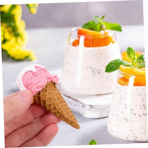 2pcs نموذج الآيس كريم واقعي الدعامة مخروطات الآيس كريم لمسبق نافذة عرض الحفلة الدعائم التصوير الفوتوغرافي in Saudi Arabia