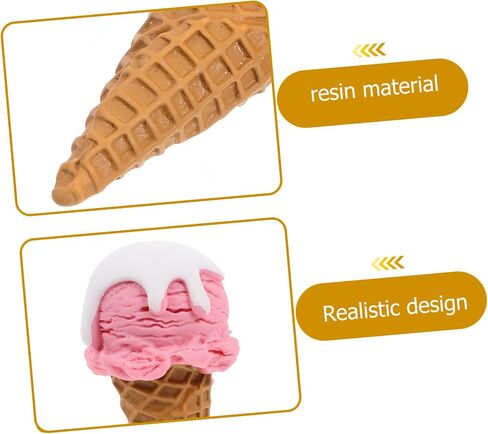 2pcs نموذج الآيس كريم واقعي الدعامة مخروطات الآيس كريم لمسبق نافذة عرض الحفلة الدعائم التصوير الفوتوغرافي in Saudi Arabia