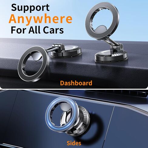 بالنسبة إلى Magsafe Car Mount لاندفاع السيارة ، حامل هاتف السيارة المغناطيسي [مرنة ثلاث محاور] 360 درجة مركبة للهاتف بالسيارة ، وحاملي الهواتف المحمولة لسيارتك لـ iPhone 16 15 14 13 Pro Max و Magsafe Case -1go in Saudi Arabia