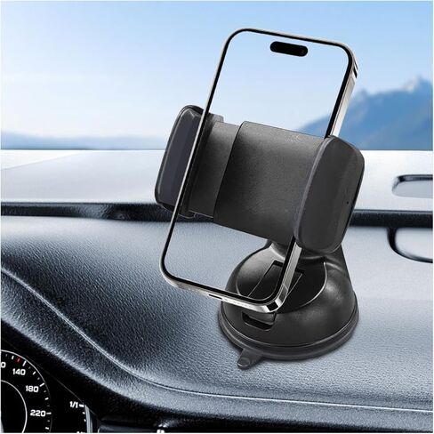 Car Cell Phone Holder, 360° Adjustable Auto Phone Mount with Strong Suction Cup, Dashboard Navigation Stand Bracket, Vehicle Interior Accessories for Air Vent, Windshield (Red) in Kuwait