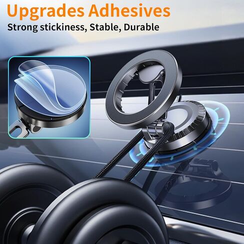 بالنسبة إلى Magsafe Car Mount لاندفاع السيارة ، حامل هاتف السيارة المغناطيسي [مرنة ثلاث محاور] 360 درجة مركبة للهاتف بالسيارة ، وحاملي الهواتف المحمولة لسيارتك لـ iPhone 16 15 14 13 Pro Max و Magsafe Case -1go in Saudi Arabia