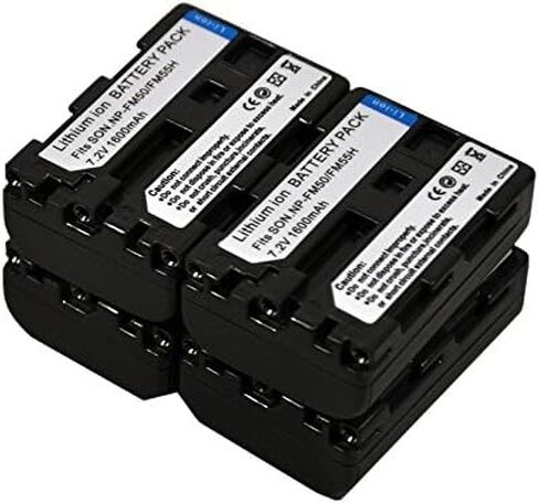 Compatible NP-QM50 Battery for NP-QM50 QM51 QM51D QM70 QM70D QM71 QM71D QM90 QM90D QM91 QM91D (4X Battery+Charger AC Dual LCD) in Saudi Arabia