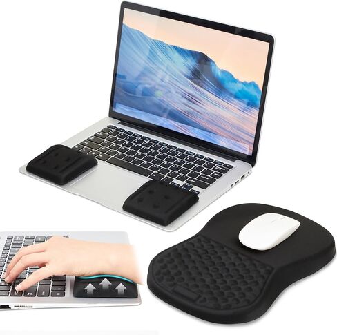 Kingdder 3 in 1 Ergonomic Mouse Pad Wrist Rests Set for Laptop Keyboard Mouse Pad with Wrist Rest Memory Foam Elbow Arm Support Cushion for Carpal Tunnel Pain Relief Computer Office Home Typing in Saudi Arabia