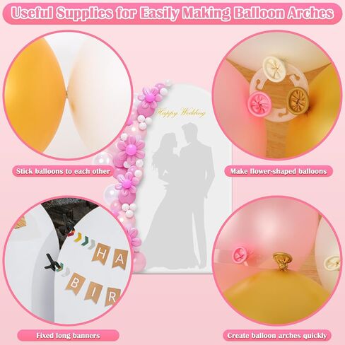 White Arch Covers 7.2 and 6ft with Spring Clamps & Balloon Clips | Spandex Stretchy, Double-Sided, Opaque, Wrinkle-Resistant, Arch Backdrop Decor for Wedding, Birthday, Party, Baby Shower in Saudi Arabia