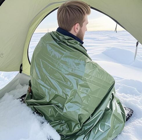 Emergency Blankets, Outdoor Survival Emergency Insulated Gear, Mylar Thermal Space Insulated Blanket, Perfect for Camping, Hiking, Running, Marathon, Wilderness Rescue or First Aid BLC1442-02 in Saudi Arabia