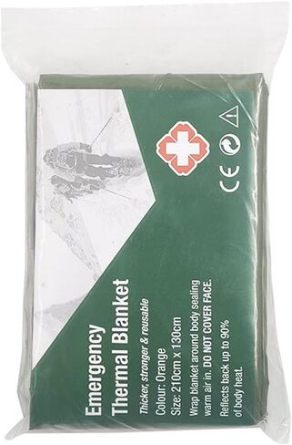 Emergency Blankets, Outdoor Survival Emergency Insulated Gear, Mylar Thermal Space Insulated Blanket, Perfect for Camping, Hiking, Running, Marathon, Wilderness Rescue or First Aid BLC1442-02 in Saudi Arabia