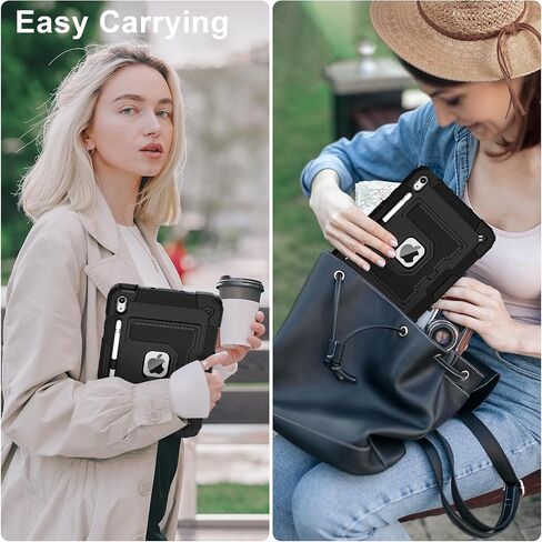 ATOOZ for iPad A16 11th Generation Case 11 Inch 2025,for iPad 10th Generation Case 10.9 Inch 2022 with Shoulder Strap & Pencil Holder,Heavy Duty Shockproof Rugged Protective Cover (Black) in Saudi Arabia