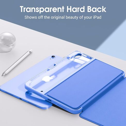 ProCase for iPad (A16) 11th Generation Case 2025 / iPad 10th Generation 10.9 Inch 2022 Case, Multi-Angle Viewing Protective Folio Cover Clear Back with Pencil Holder, Auto Sleep/Wake -Pink in Kuwait