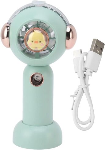 Gonetre USB محمولة التغذية المروحة مروحة طيبة للحيوانات ، مروحة تبريد قابلة لإعادة الشحن المحمولة مع وظيفة الانصهار طاقة الرياح القوية للمواد الصيفية في الهواء الطلق ، بطارية 500 مللي أمبير في الساعة (الوردي) in Kuwait