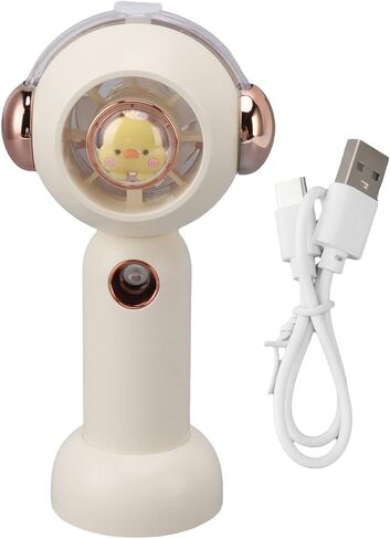 Gonetre USB محمولة التغذية المروحة مروحة طيبة للحيوانات ، مروحة تبريد قابلة لإعادة الشحن المحمولة مع وظيفة الانصهار طاقة الرياح القوية للمواد الصيفية في الهواء الطلق ، بطارية 500 مللي أمبير في الساعة (الوردي) in Kuwait