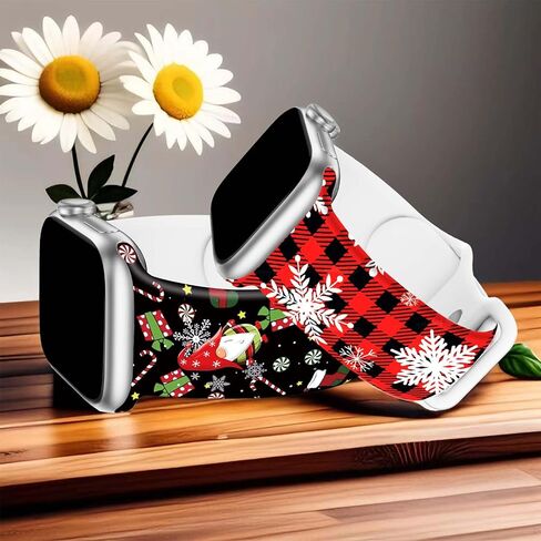 2 حزمة عيد الميلاد عيد الهالوين مشاهدة العصابات لساعة أبل الفرقة 38mm 40mm 41mm 42mm 44mm 45mm 49mm الخريف الخريف عطلة الفرقة النساء الفتيات ثلج سانتا ELK ندفة الثلج عيد الميلاد الأزهار طباعة سيليكون الرياضة استبدال حزام لفون iWatch الترا SE سلسلة 9 8 7 6 in Kuwait