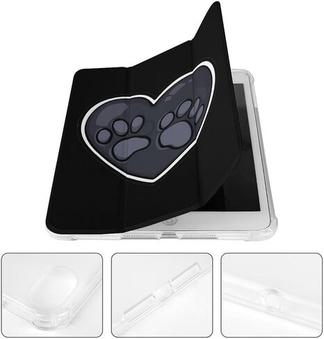 Case Heart Dog Paws مع حامل القلم Trifold Stand خفيفة الوزن متوافق مع iPad Mini 4/5/6 Mini4/5 （7.9in） in Kuwait