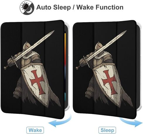 Knights Templar Case with Pen Pend Slim Lightweight Trifold Stand متوافق مع iPad Mini 4/5/6 Mini6 （8.3in） in Saudi Arabia