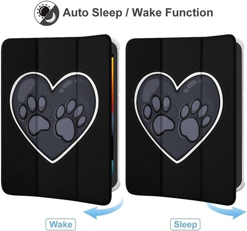 Case Heart Dog Paws مع حامل القلم Trifold Stand خفيفة الوزن متوافق مع iPad Mini 4/5/6 Mini4/5 （7.9in） in Kuwait