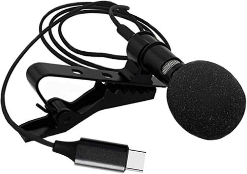 Homoyoyo Mini Condenser Microphone Clip for Recording Gaming Vlog Type-c Smartphone Mic Noise Reduction in Saudi Arabia