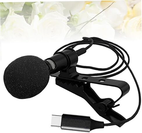 Homoyoyo Mini Condenser Microphone Clip for Recording Gaming Vlog Type-c Smartphone Mic Noise Reduction in Saudi Arabia