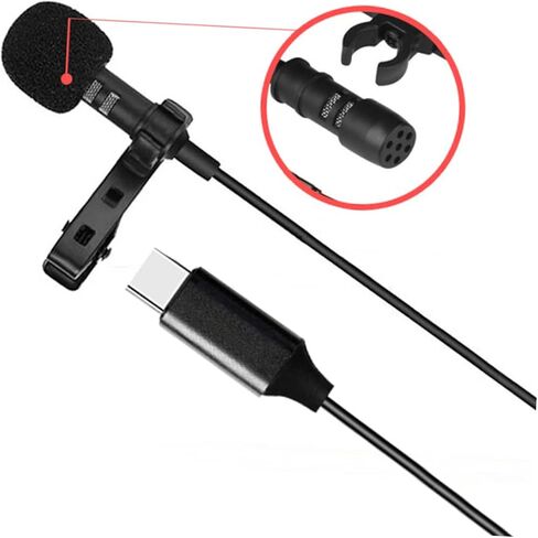 Homoyoyo Mini Condenser Microphone Clip for Recording Gaming Vlog Type-c Smartphone Mic Noise Reduction in Saudi Arabia