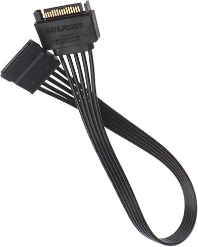 sata 15pin ذكر إلى أنثى تمديد كابل تمديد HDD SSD كابل تزويد الطاقة SATA كابل proc للكمبيوتر الشخصي 30 سم in Saudi Arabia