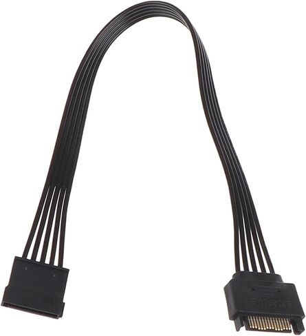sata 15pin ذكر إلى أنثى تمديد كابل تمديد HDD SSD كابل تزويد الطاقة SATA كابل proc للكمبيوتر الشخصي 30 سم in Saudi Arabia